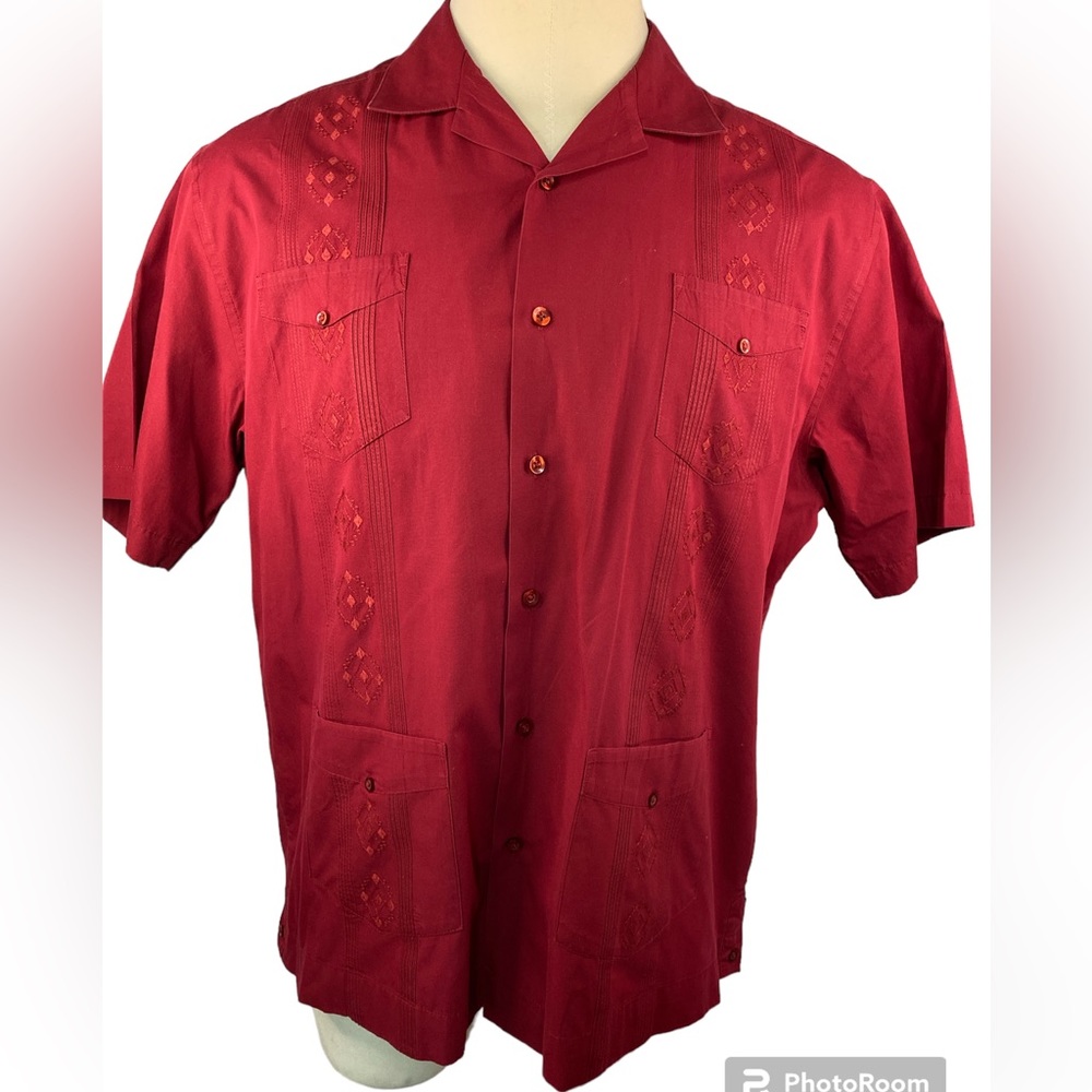 Havanera Short Sleeve Button Up Shirt Men’s XL